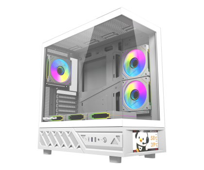 Obudowa do komputera DarkFlash DS950V White With Display + 6 Fans